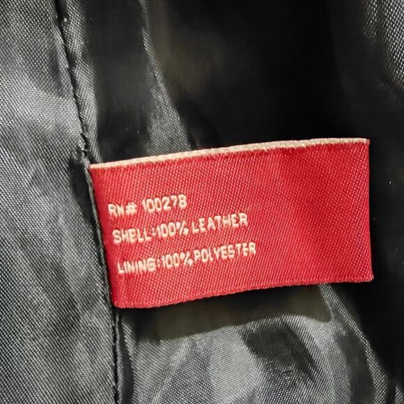 Jennifer J. Genuine Black Leather Peacoat Style Jacket -C - Picture 8 of 8